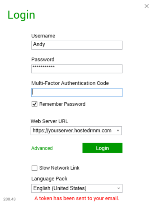 Control-center-login-enter-token-screen